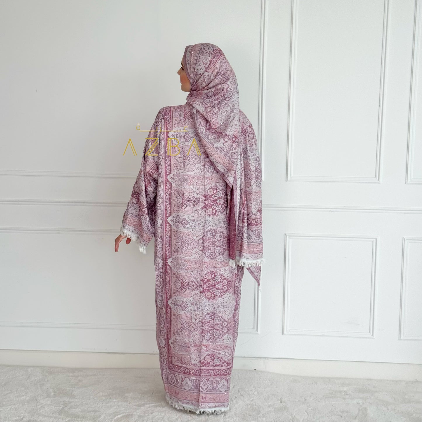 Pashmina Abaya set Blush Pink