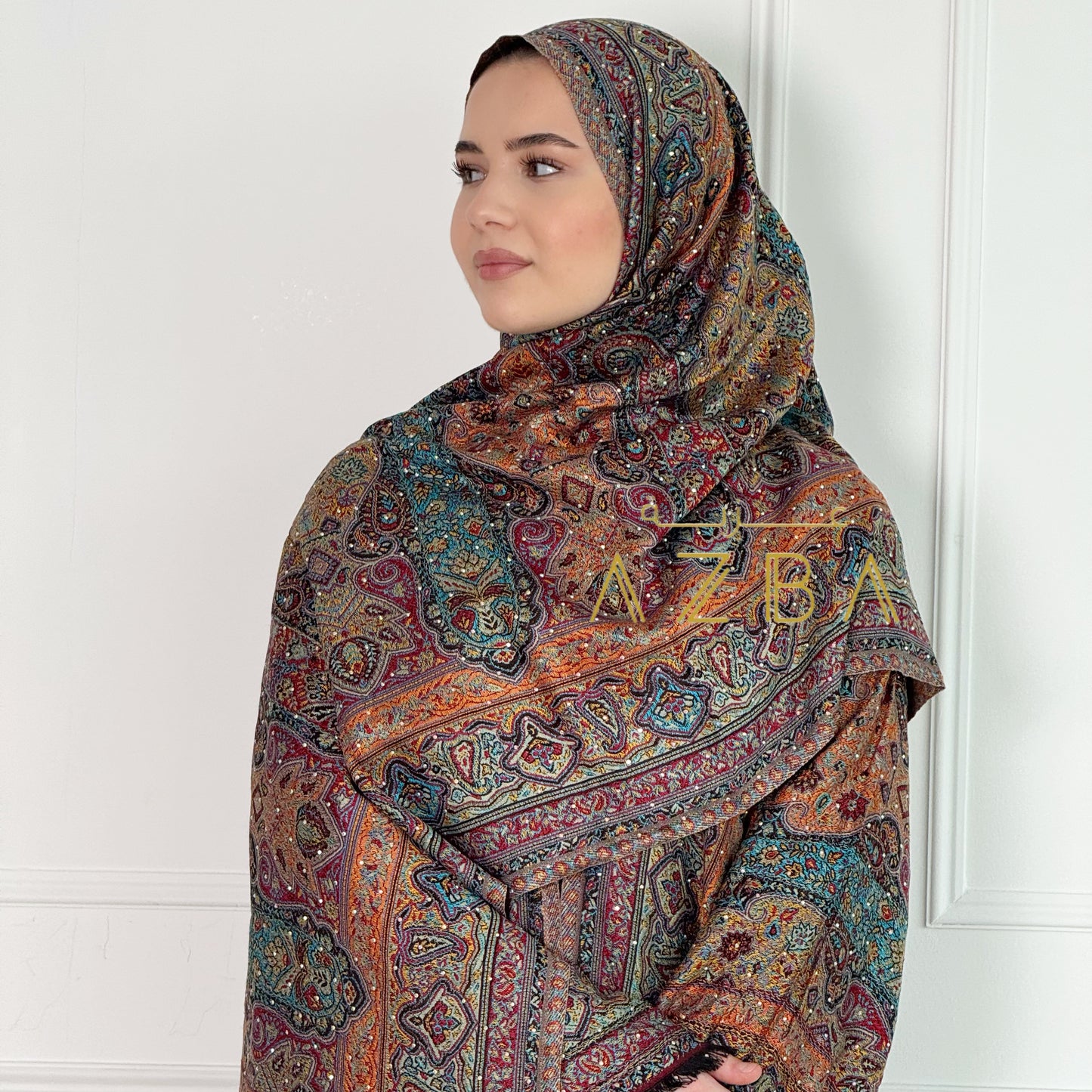 Azba Trending Pashmina Abaya Set with shawl