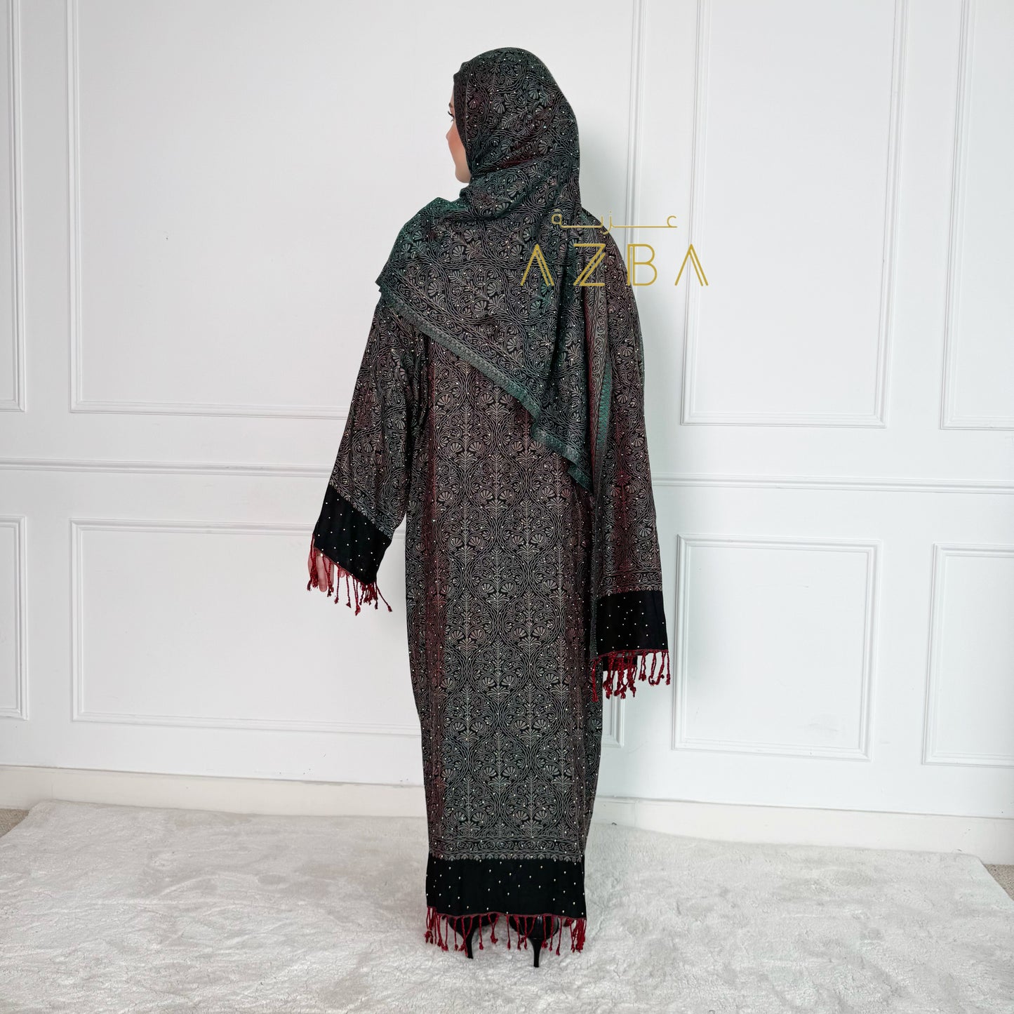 Azba Trent Pashmina Abaya set Comes with Shawl
