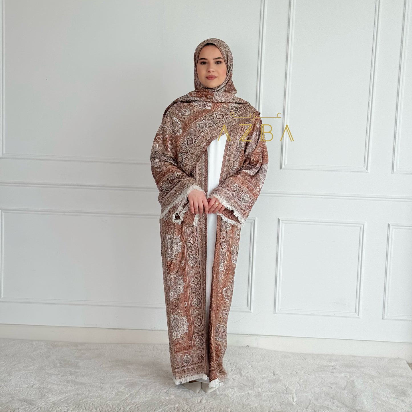 Pashmina Abaya Set with Matching Shawl