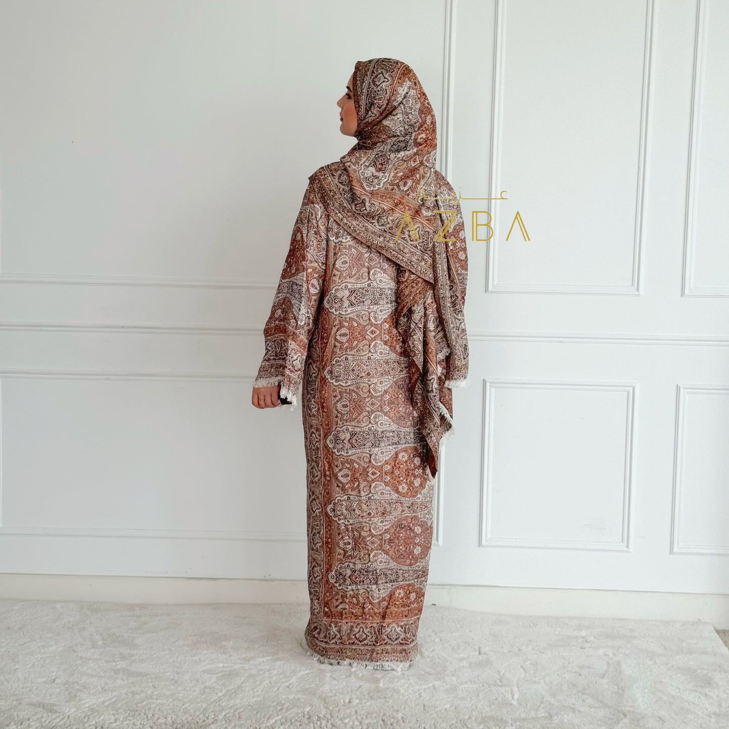 Pashmina Abaya Set with Matching Shawl
