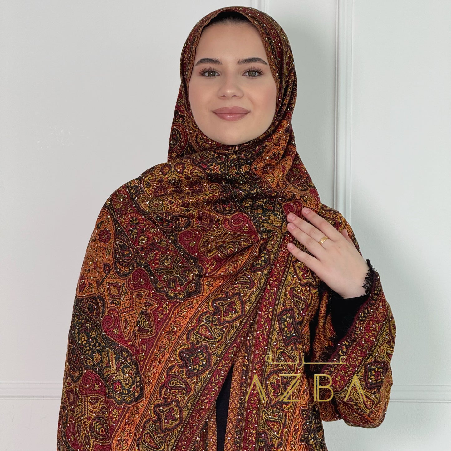 Azba Trent Pashmina Abaya set Comes with Shawl