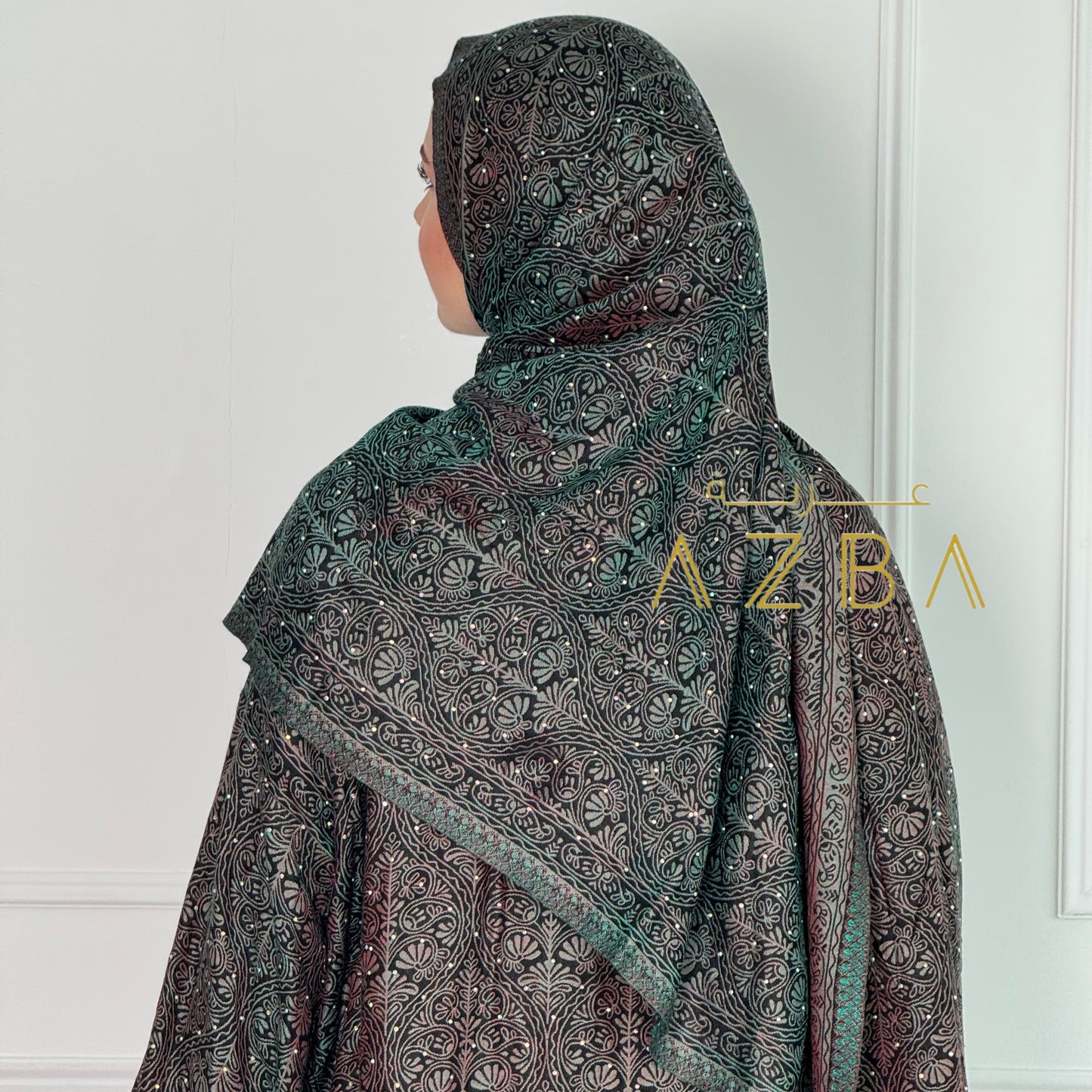 Azba Trent Pashmina Abaya set Comes with Shawl