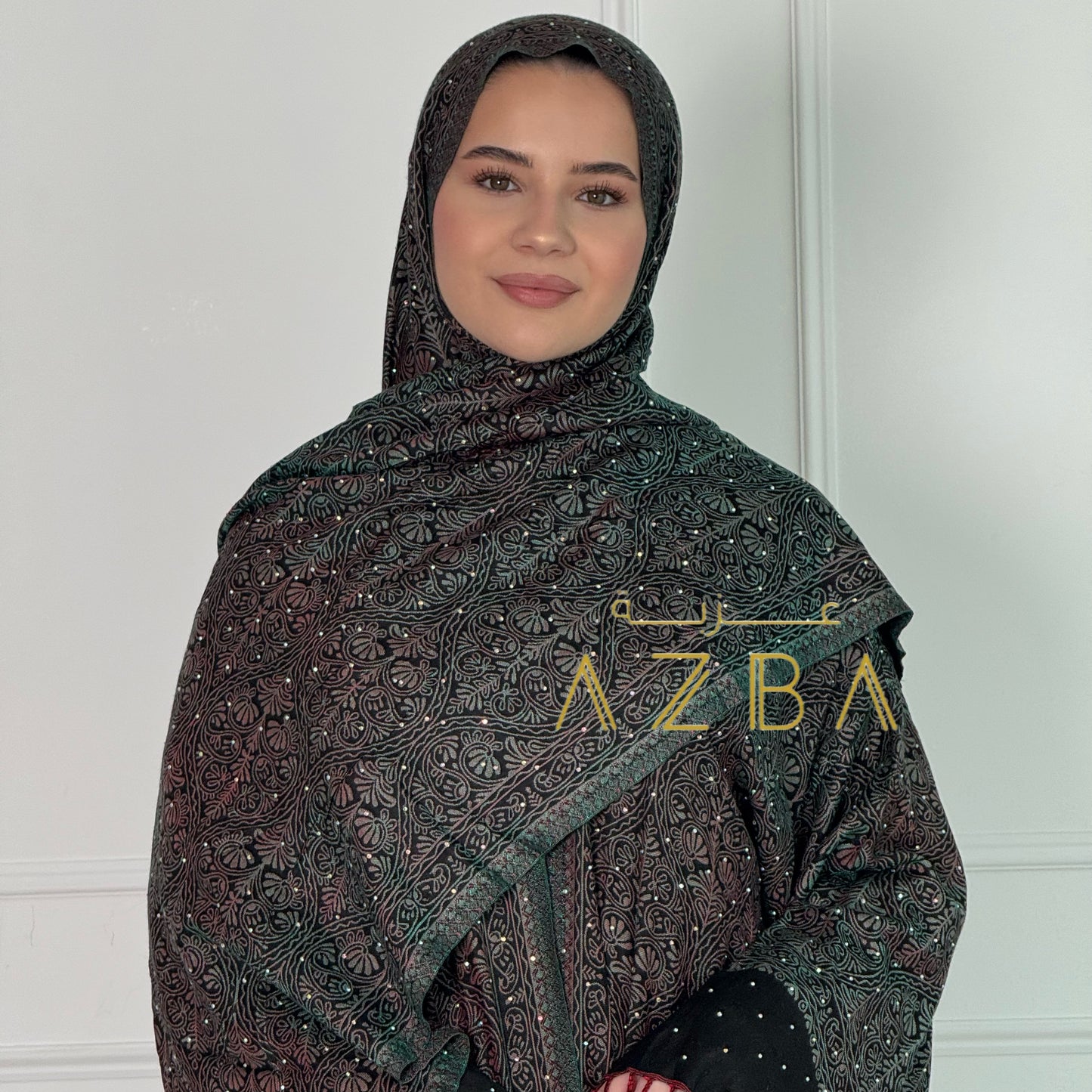 Azba Trent Pashmina Abaya set Comes with Shawl