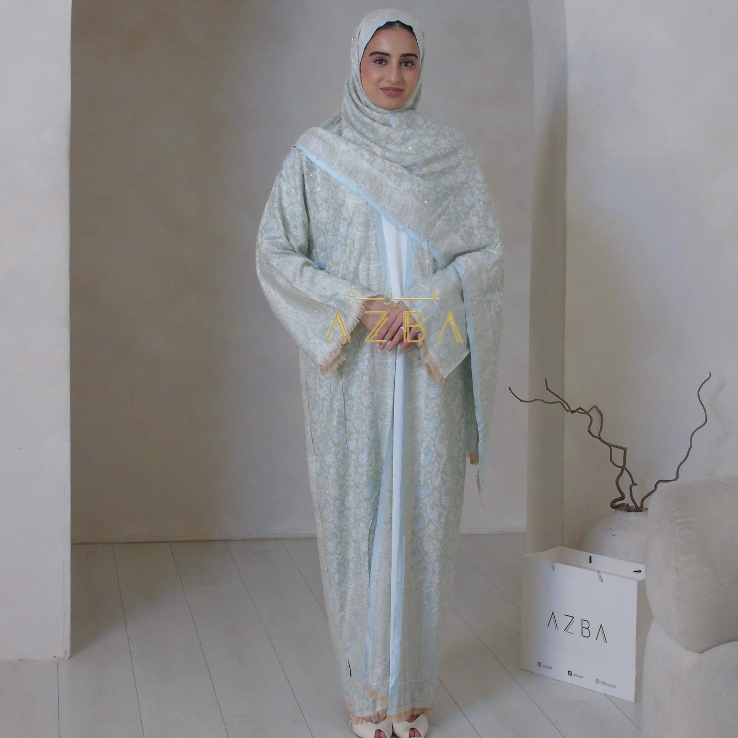 Trending Pashmina Abaya Set