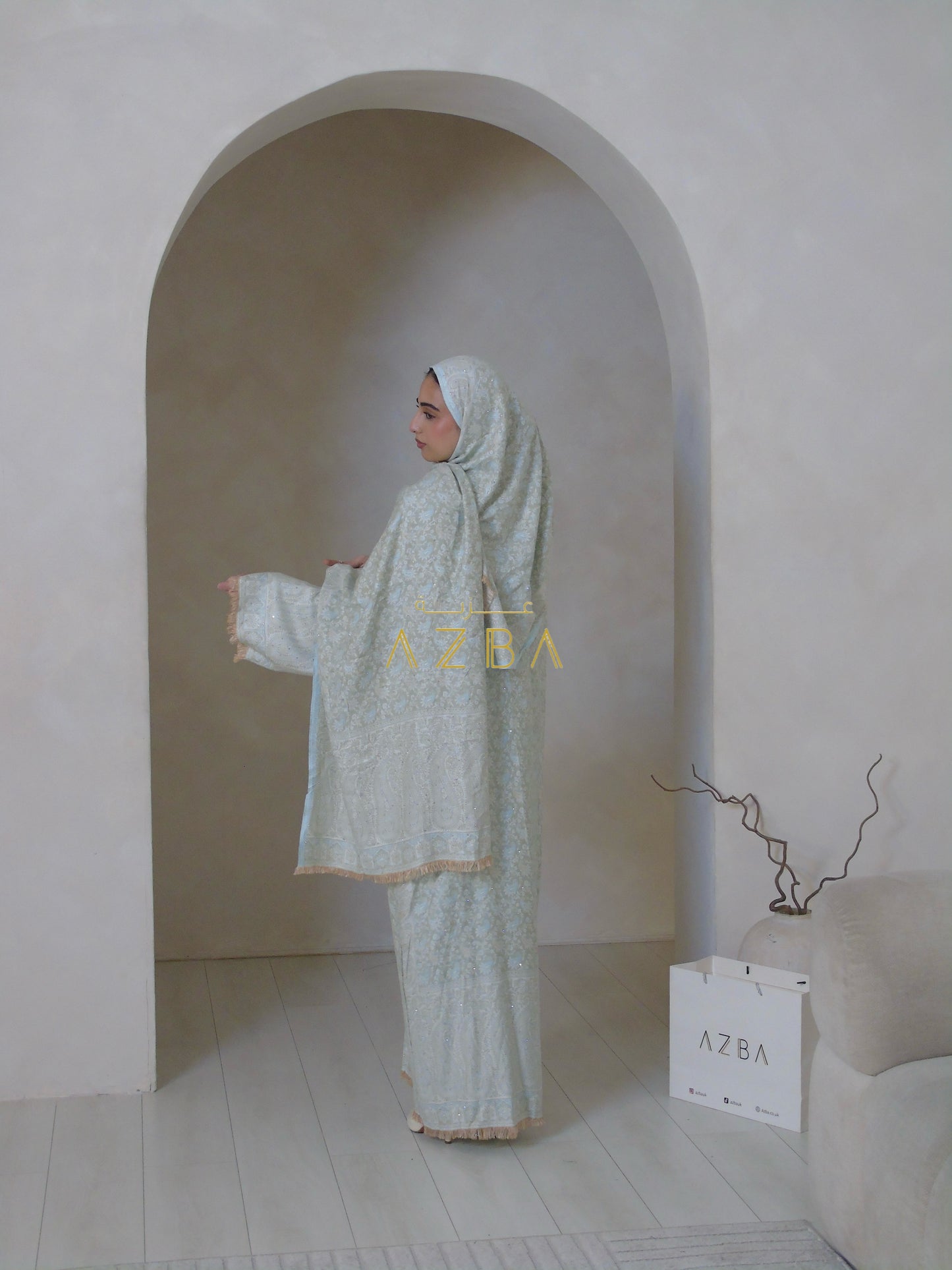 Trending Pashmina Abaya Set