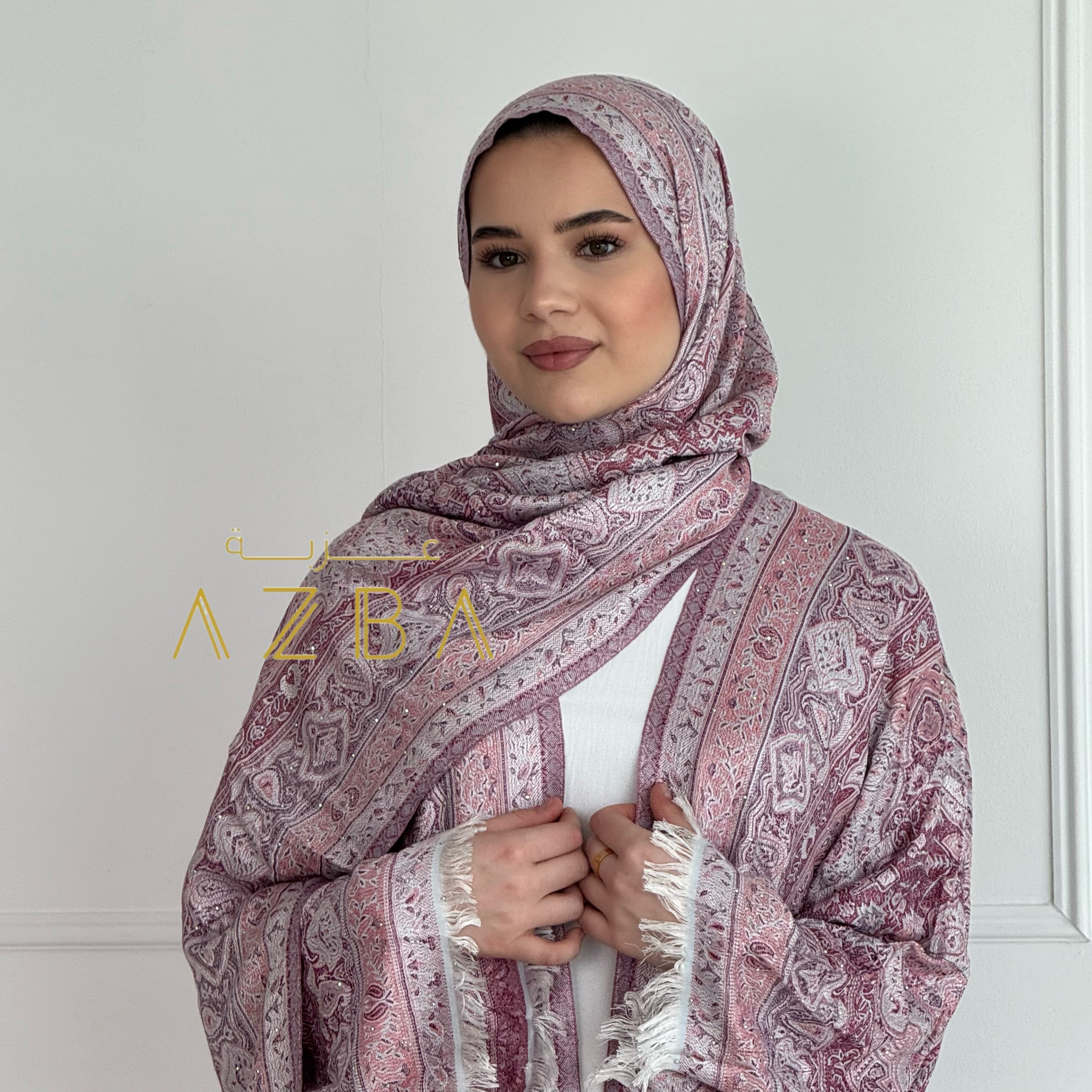 Pashmina Abaya set Blush Pink – Azba London