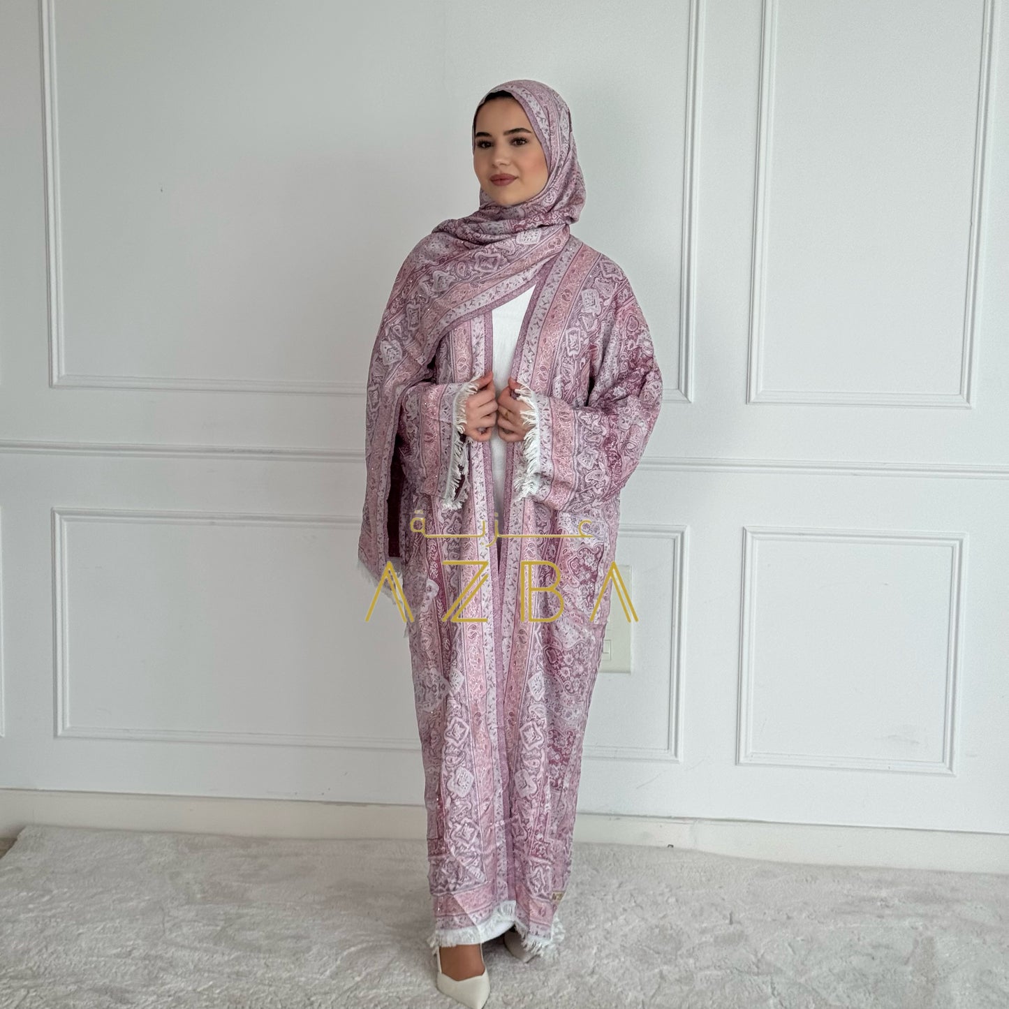 Pashmina Abaya set Blush Pink