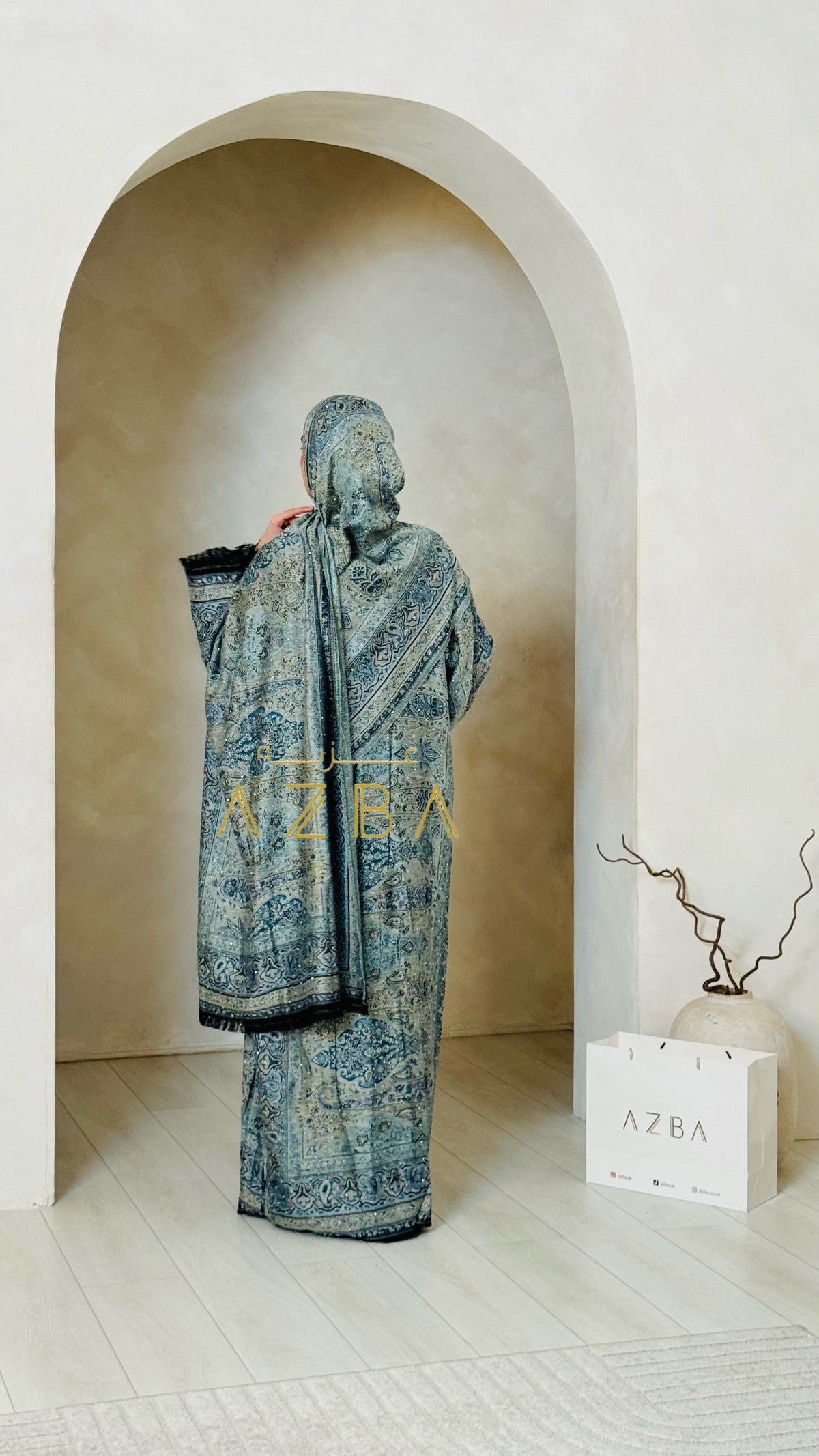 Api Azba Pashmina Abaya Set – Azba London